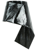 Minifalda de mezcla de algodón negro de Vinyl 'de Courreges