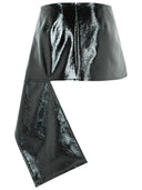 Minifalda de mezcla de algodón negro de Vinyl 'de Courreges
