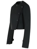 Courreges 'Oblique' Black Wool Blend Jacket