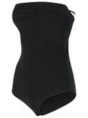Courreges Black Viscose Blend Bodysuit