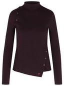 Courreges 'Oblique' Burgundy Viscose Blend Sweater