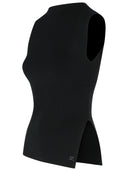 Courreges 'Oblique' Black Viscose Blend Tank Top