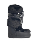 Moonboot Black Faux Fur Boots