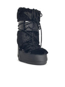 Moonboot Black Faux Fur Boots