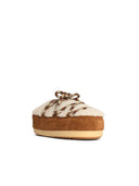 Moonboot 'Evx' Slippers In Shearling Whisky