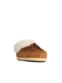 Moonboot 'Evx' Cognac Suede Slippers