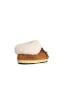 Moonboot 'Evx' Cognac Suede Slippers