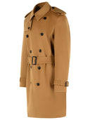 Burberry Medium 'Hastings' Camel Cashmere Trench Coat