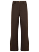 SEFR 'Jiro' Pantalones de mezcla de lana marrón