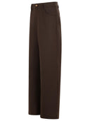 SEFR 'Jiro' Pantalones de mezcla de lana marrón
