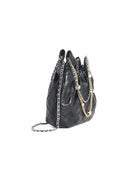 Tory Burch 'Fleming' minitas in zwart leer