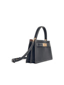 Tory Burch 'Petite Lee Radziwill' Mini Bag In Black Lear