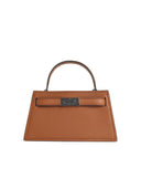 Tory Burch 'Petite Lee Radziwill' minitas in bruin leer