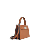 Tory Burch 'Petite Lee Radziwill' minitas in bruin leer