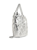 Tory Burch Mini Sac 'Fleming' En Argent Lear