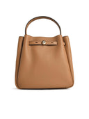 Tory Burch Bolso bombonera pequeño marrón 'Romy' Lear