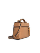 Bolso "Romy Slim Mini" de Tory Burch con asa superior en color beis Lear
