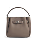 Mini borsa a secchiello "Romy" di Tory Burch in colore Lear con funghi selvatici
