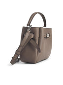 Mini borsa a secchiello "Romy" di Tory Burch in colore Lear con funghi selvatici
