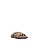 Tory Burch 'Ines Sport' Slippers In Beige Suede