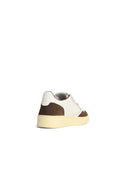 Autry 'Medalist Low' Brown And White Lear And Suede Sneakers