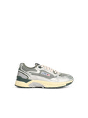 Autry 'Hyperway Low' Silver And Green Mesh Sneakers