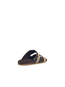 Burberry 'Urchin' Brown Suede Sandals Check