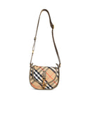 Burberry 'B Clip' Mini Messenger Bag In Beige Sand Cotton Blend