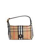 Mini Boreson Burberry 'Highlands' In Misto Cotone Beige Sabbia