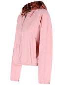 Giacca corta con cappuccio in poliammide Burberry Begonia rosa 'Newcott'