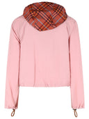 Giacca corta con cappuccio in poliammide Burberry Begonia rosa 'Newcott'