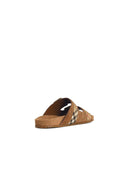 Burberry brun suede hjemmesko