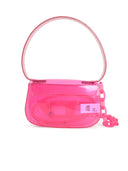 Diesel Iconic '1 Dr Shoulder Bag In Fuchsia Transparent Tpu