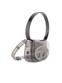 Diesel iconische '1 Dr-schoudertas in zilver transparant TPU