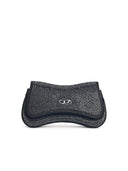 Diesel 'Play' zwarte clutch van glitterstof