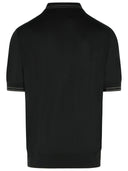 Dolce & Gabbana Black Silk Polo Shirt