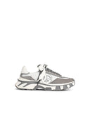 Dolce & Gabbana 'Airmaster' White And Grey Fabric And Lear Sneakers