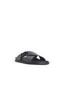 Dolce & Gabbana Brown Lear Slippers