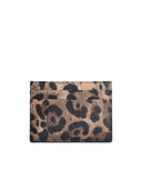 Dolce & Gabbana 'Dauphine' Leopard Print Lear Card Holder