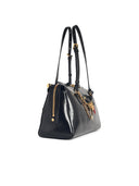 Dolce & Gabbana „Vittoria” czarna torebka z motywem leara