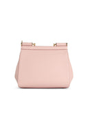 Dolce & Gabbana Lille 'Sicily' håndtaske i lyserød 'Dauphine' Calf Lear