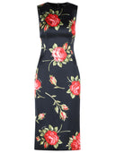 Dolce & Gabbana 'Bouquet Di Rose' Black Viscose Dress