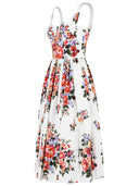Dolce & Gabbana 'Fiori' Vestido de Algodón Blanco