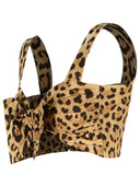 Dolce & Gabbana Leopard Print Cotton Bustier