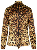 Dolce & Gabbana Camisa De Seda Con Estampado De Leopardo