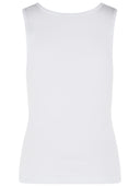 Dolce & Gabbana White Textile Glass Blend Tank Top