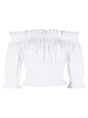 Dolce & Gabbana White Cotton Blend Top
