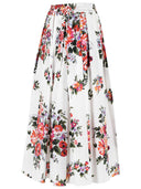 Dolce & Gabbana 'Fiori' White Cotton Skirt