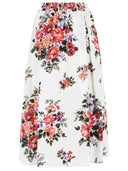 Dolce & Gabbana 'Fiori' White Cotton Skirt