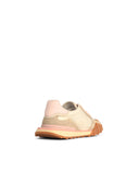 Dolce & Gabbana 'Dg Athletic' Ivory And Pink Fabric And Lear Sneakers